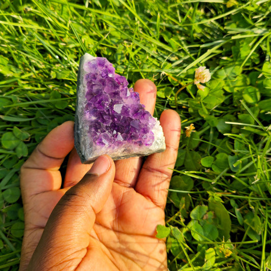 Natural Amethyst Geode Crystal Cluster: February Birthstone 40g-100g Gifts for Friends and Family
