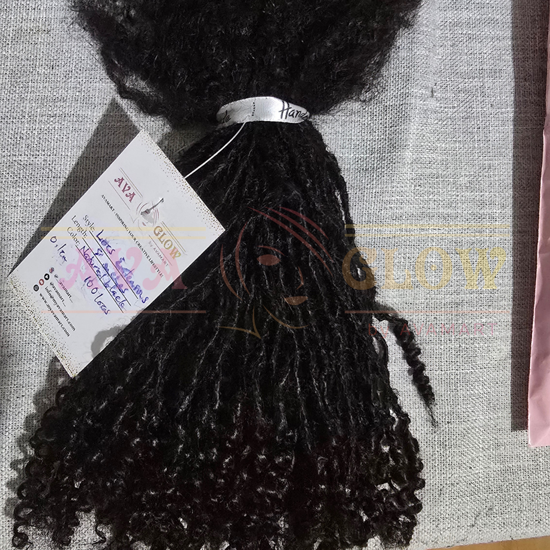 0.1cm Locs Extensions for Microlocs Sisterlocs Human Hair Locs Closed ends Natural Black Color
