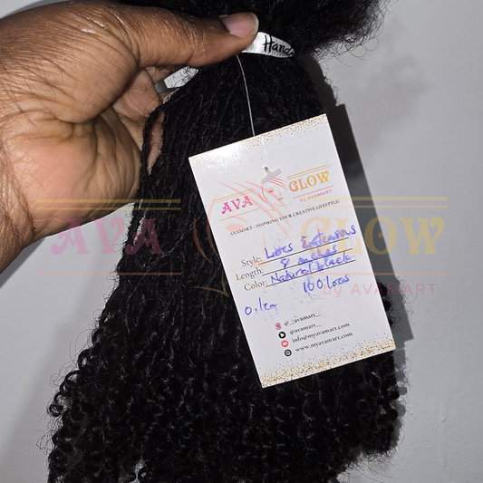 0.1cm Locs Extensions for Microlocs Sisterlocs Human Hair Locs Closed ends Natural Black Color 100 locs per bundle