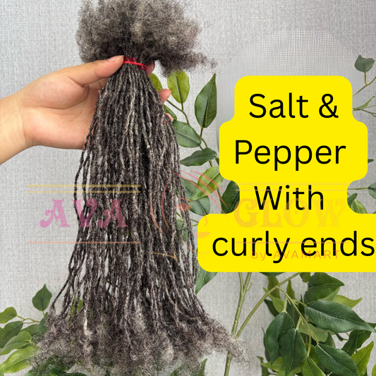 0.1cm Color 27, 30, 33, 99J, 613, Salt & Pepper Microlocs / Sisterlocs Extensions, Interlocked Locs Extensions, 20 locs per bundle, 0.1cm