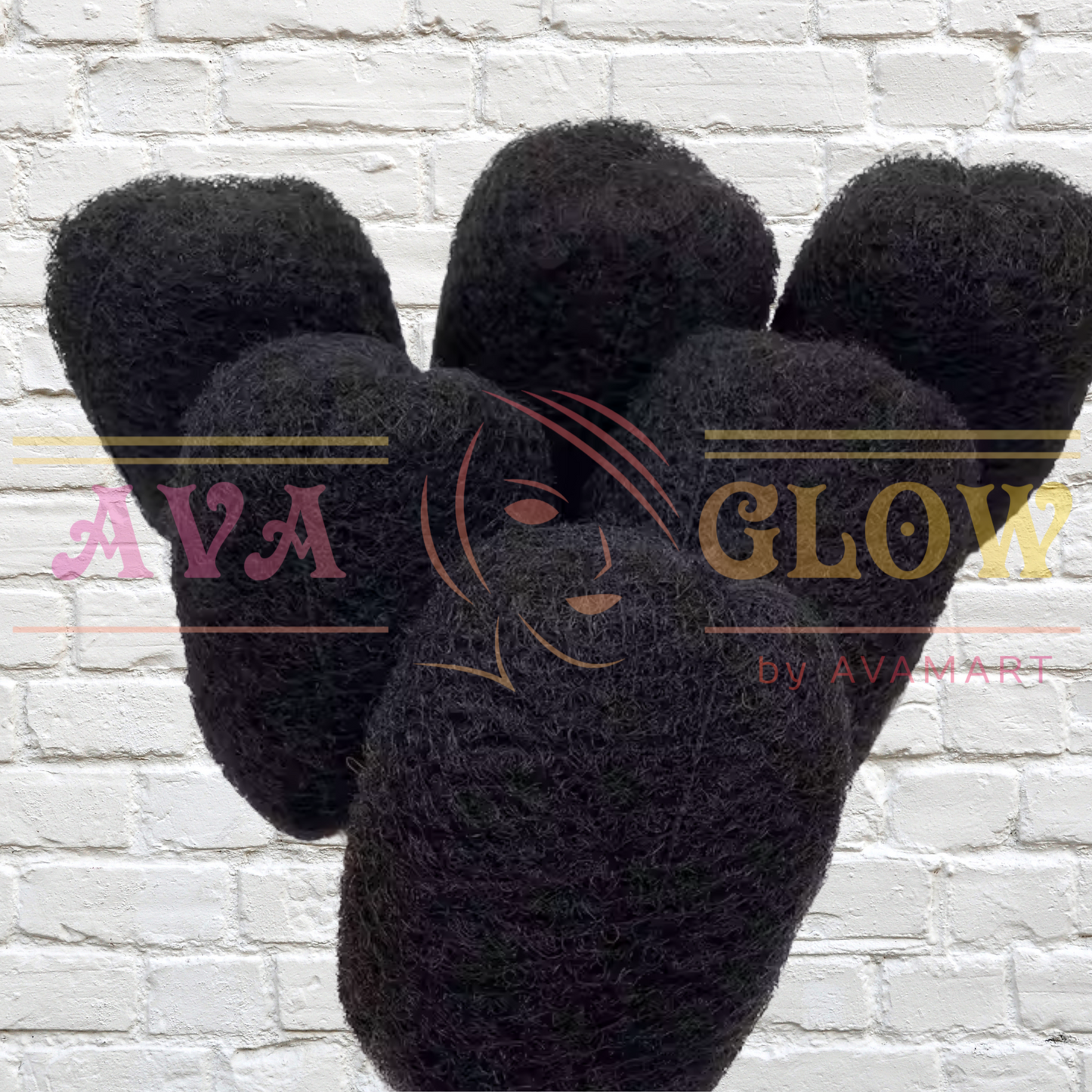 Afro Kinki Human Hair Bulk: Microlocs, Microtwists, Microbraids - 50g - 3 pack Bundle, Natural Black Color