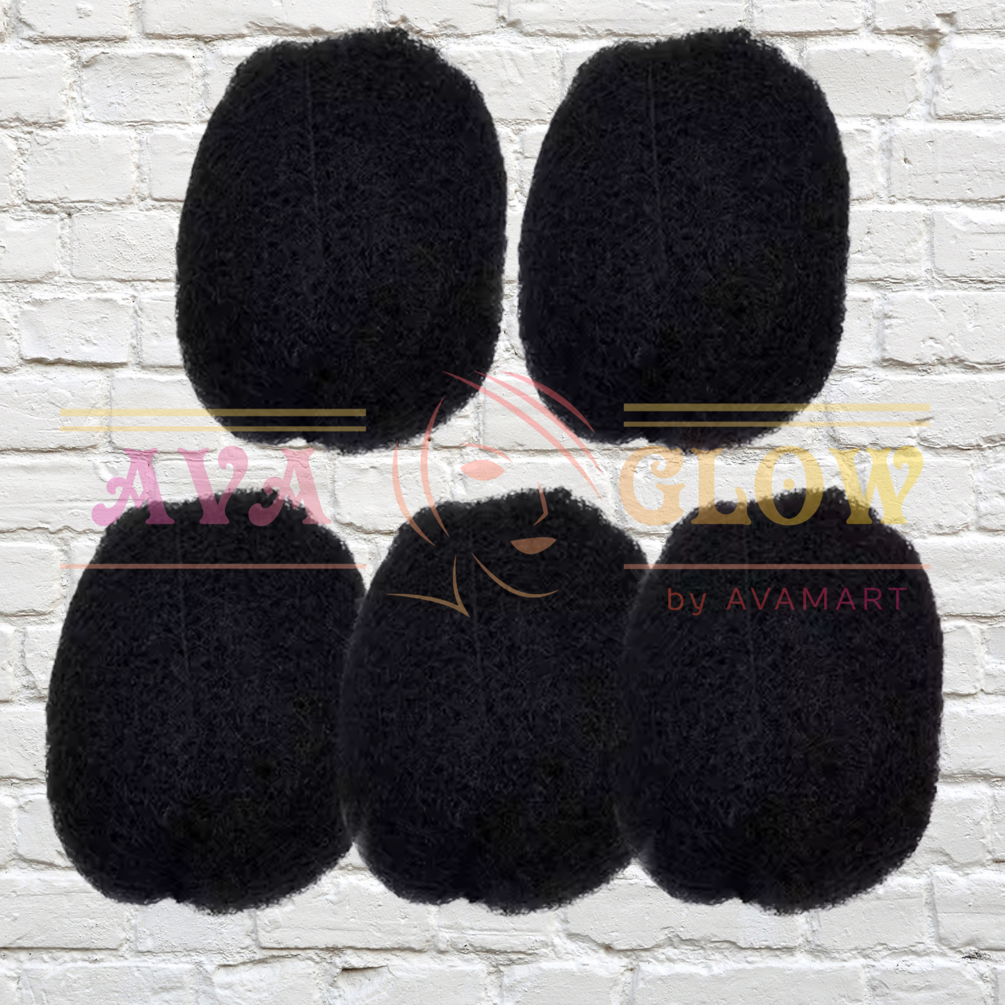 Afro Kinki Human Hair Bulk: Microlocs, Microtwists, Microbraids - 50g - 3 pack Bundle, Natural Black Color