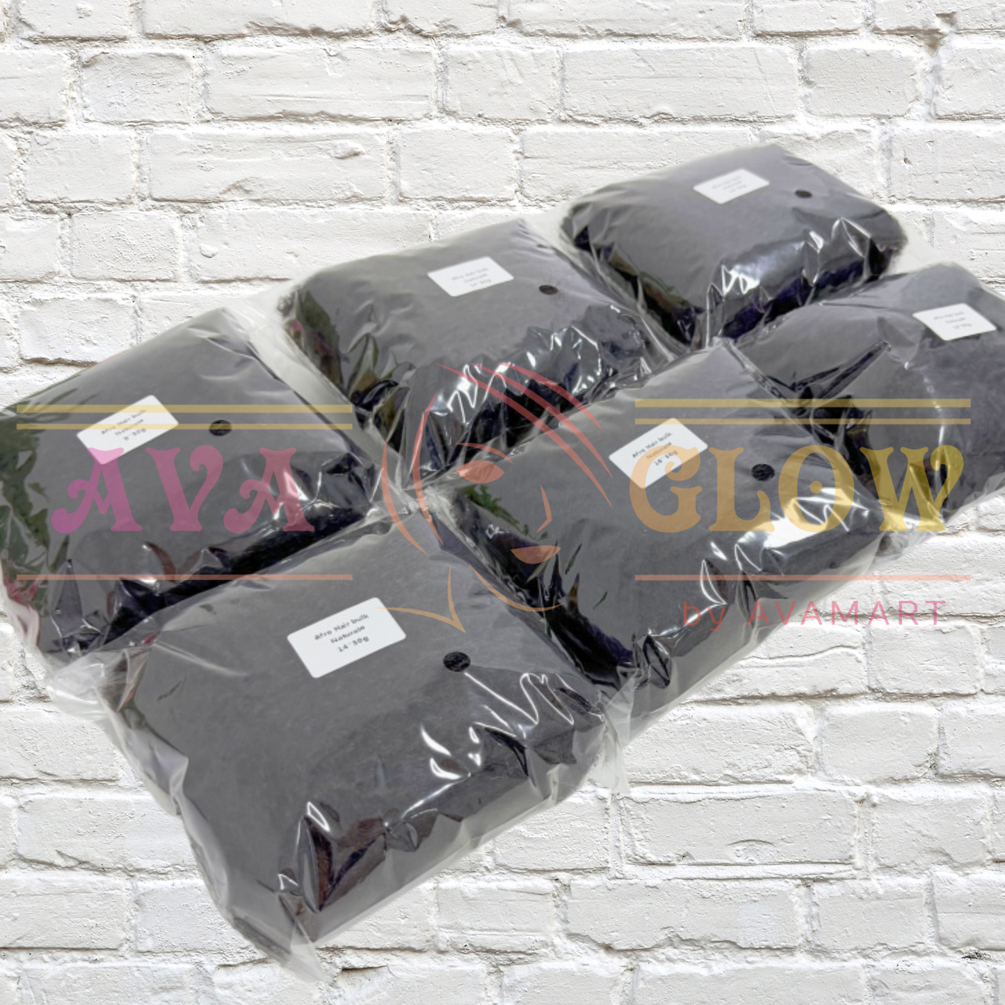 Afro Kinki Human Hair Bulk: Microlocs, Microtwists, Microbraids - 50g - 3 pack Bundle, Natural Black Color