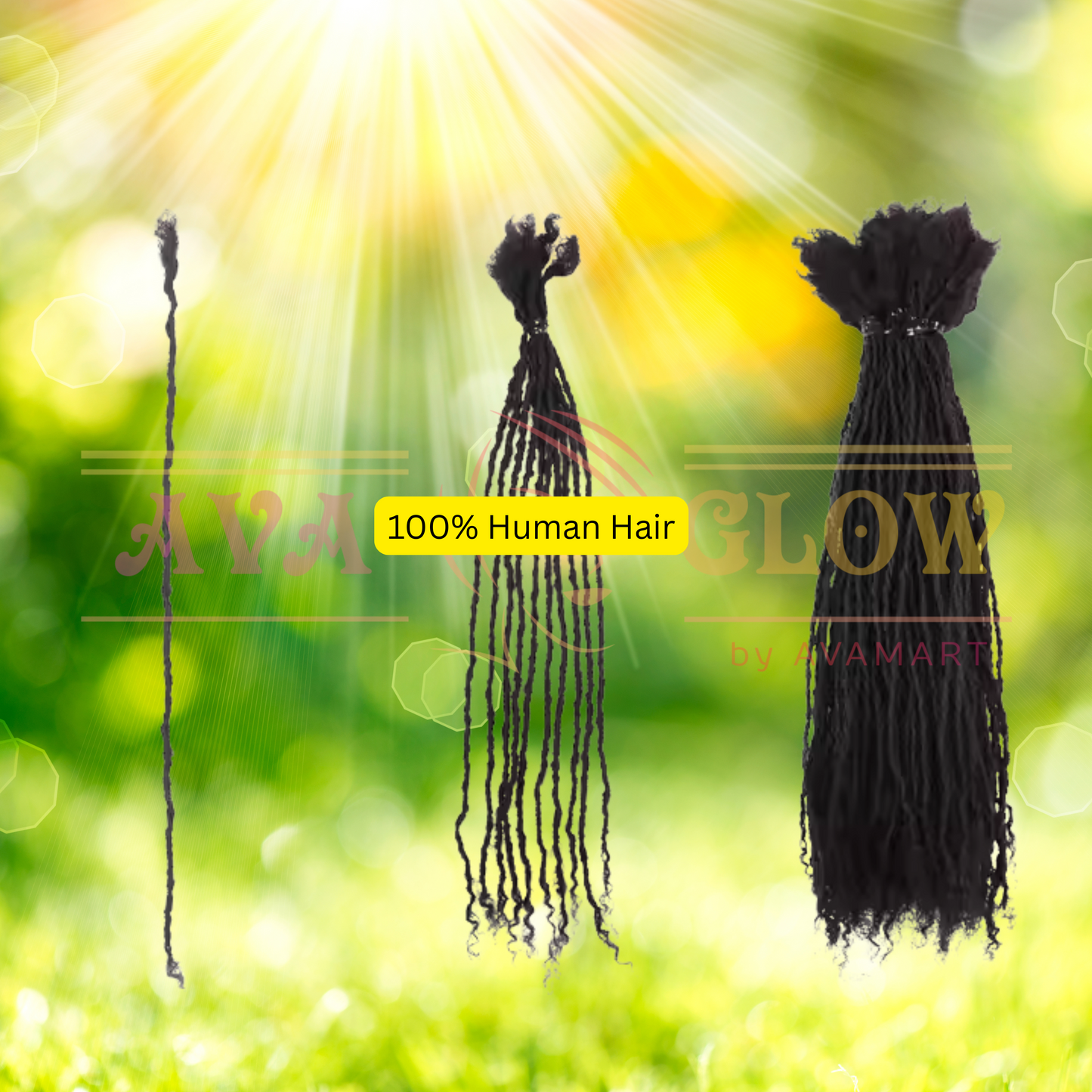 0.1cm Locs Extensions for Microlocs Sisterlocs Human Hair Locs Closed ends Natural Black Color