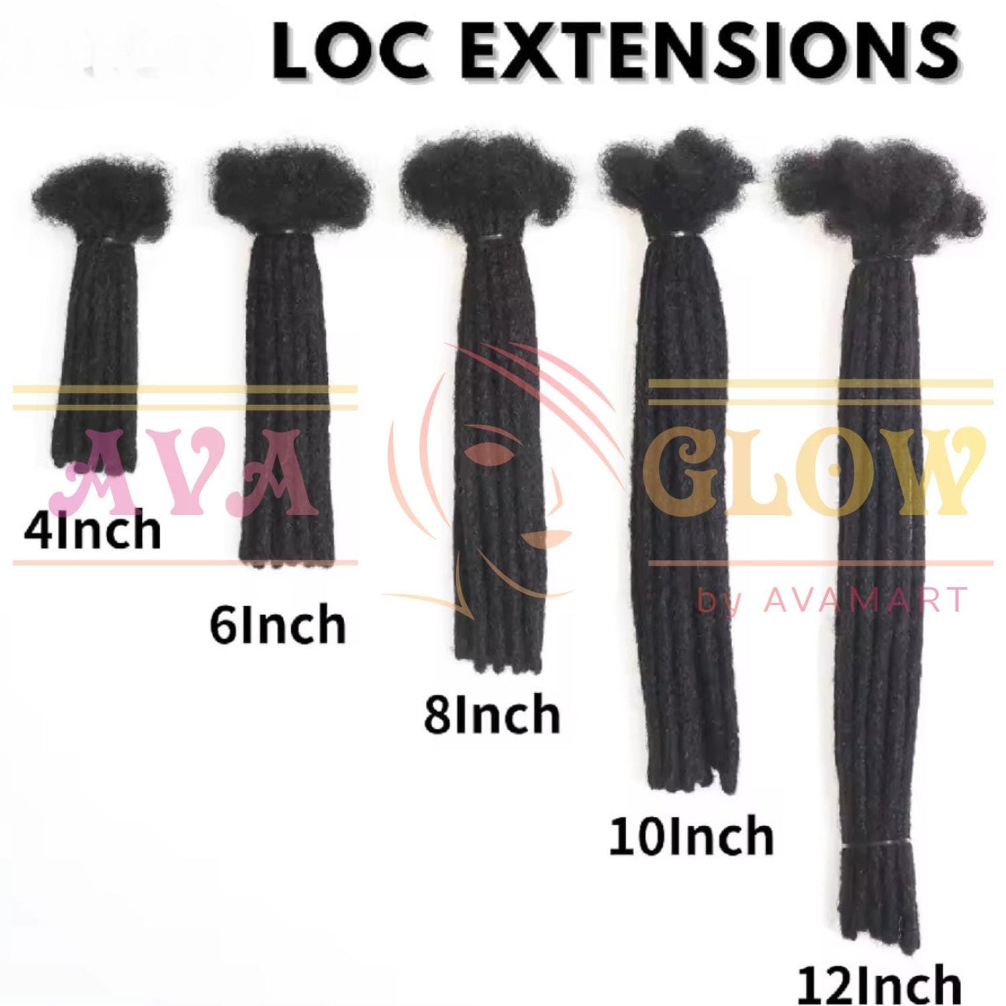 Natural Human Hair Dreadlock Extensions Traditional Locs Installation Locks for Men and Women 0.6, 0.8cm, 1.0cm