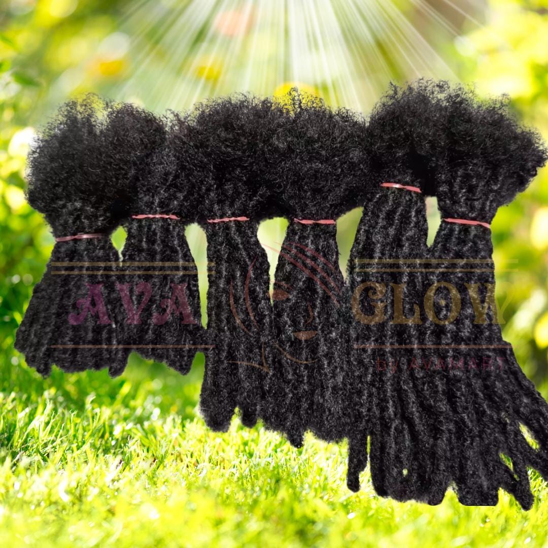 Natural Human Hair Dreadlock Extensions Traditional Locs Installation Locks for Men and Women 0.6, 0.8cm, 1.0cm