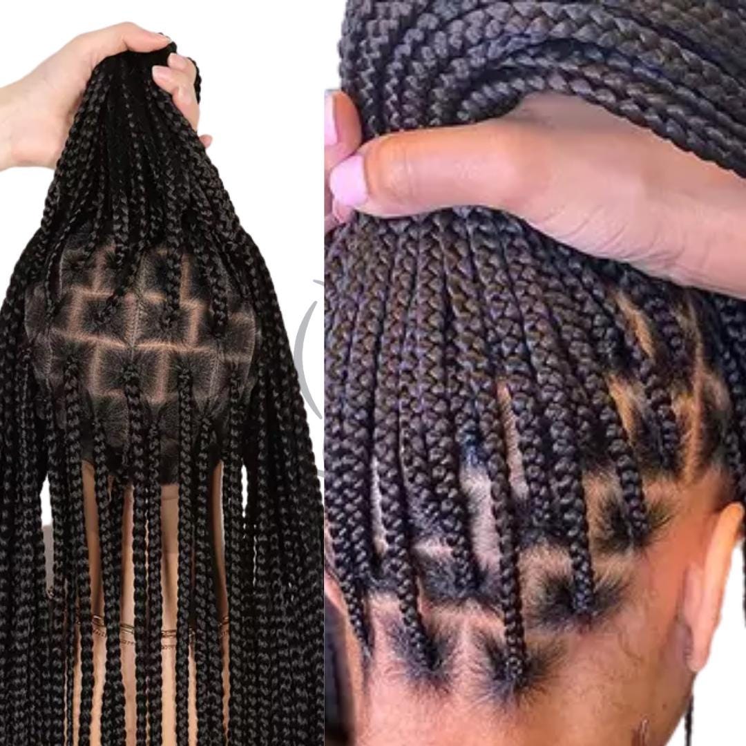 Full Lace Braided Wig: Kanekalon Synthetic Hair, 30 Inch