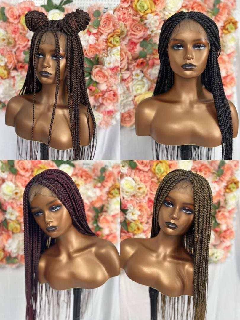 Full Lace Braided Wig: Kanekalon Synthetic Hair, 30 Inch