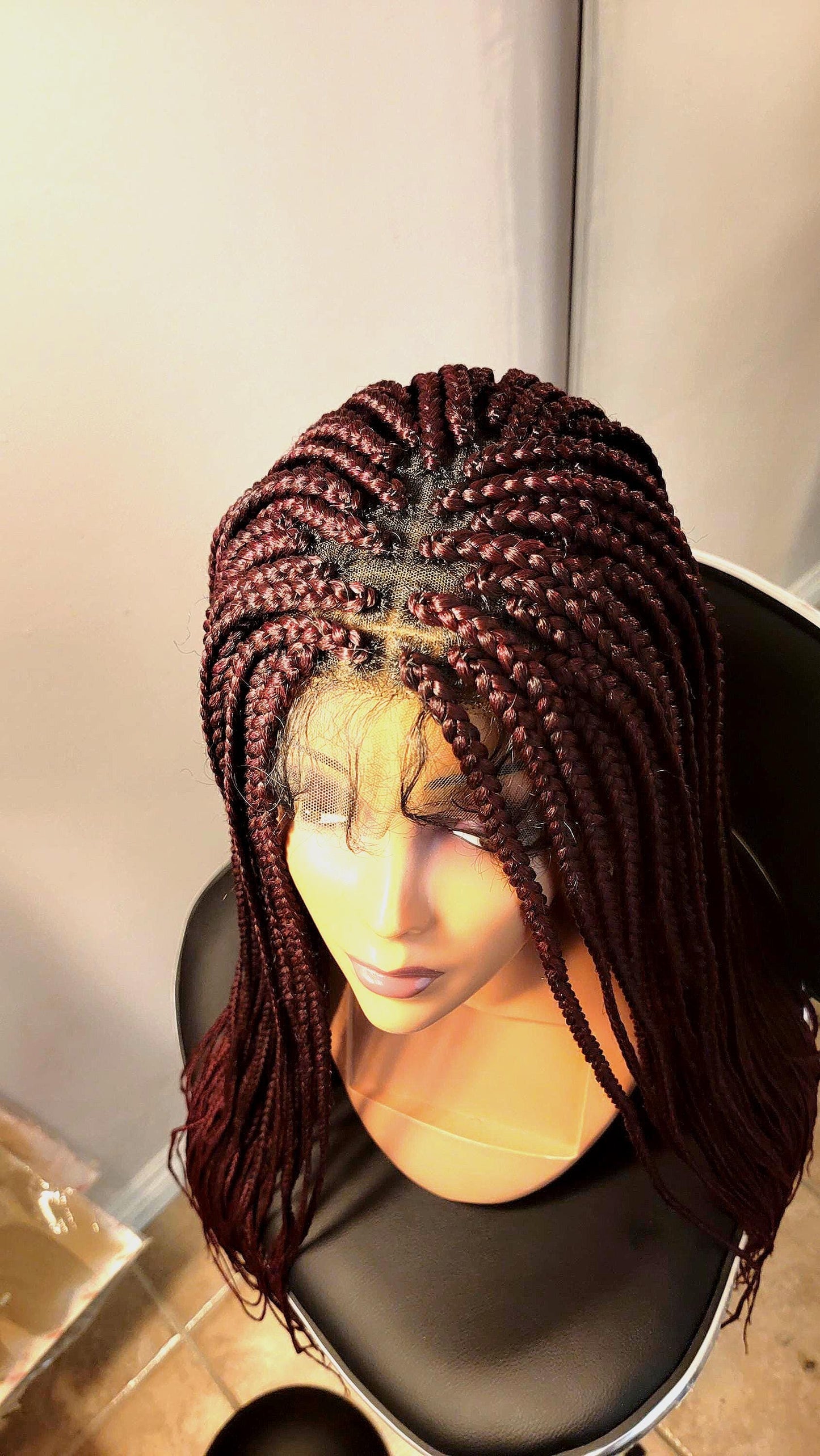 Full Lace Braided Wig: Kanekalon Synthetic Hair, 30 Inch