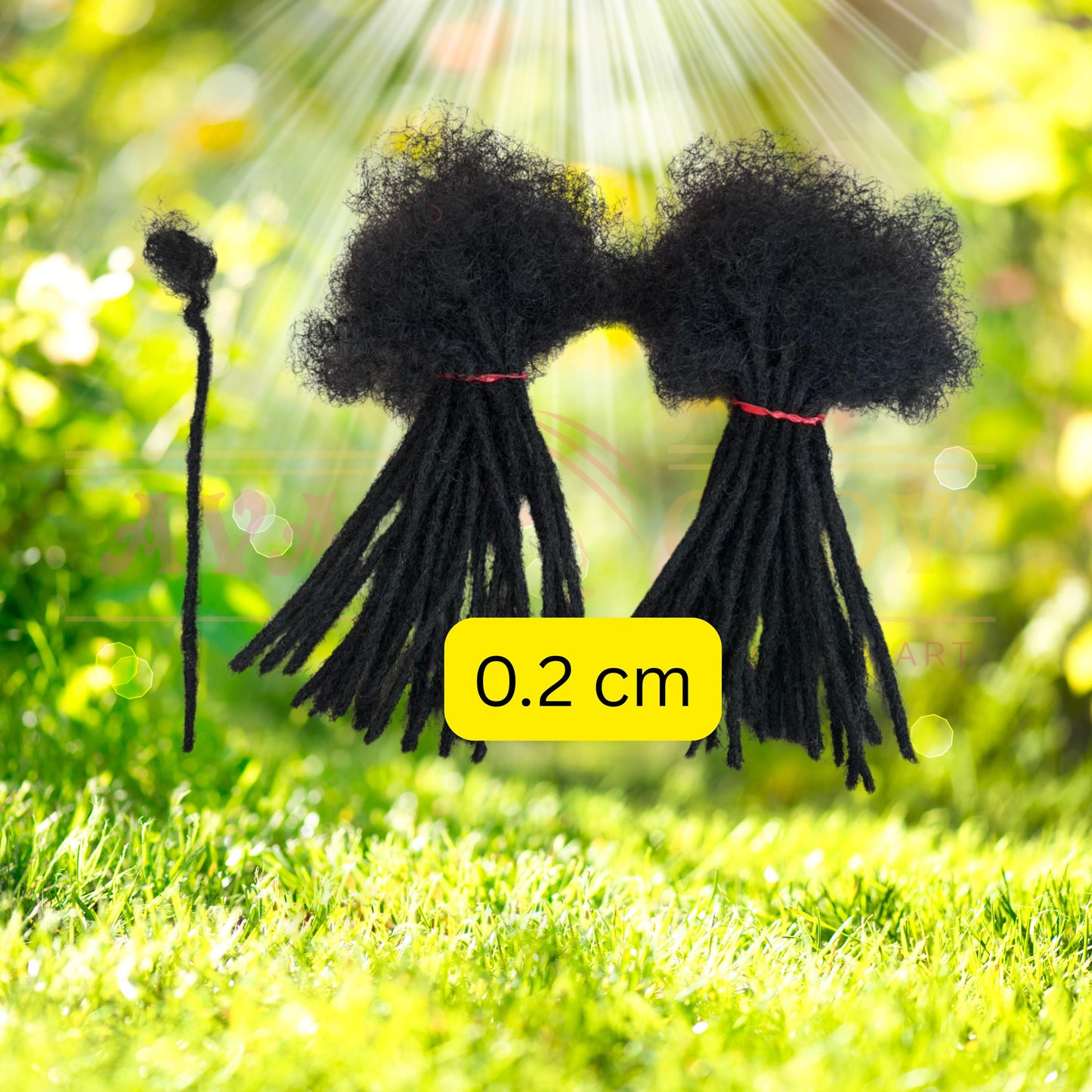 100% Human Hair Microlocs Extension, Locs Extensions, Sisterlocs, Curly Locs, Natural Black Color