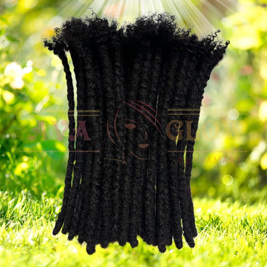 Natural Human Hair Dreadlock Extensions Traditional Locs Installation Locks for Men and Women 0.6, 0.8cm, 1.0cm