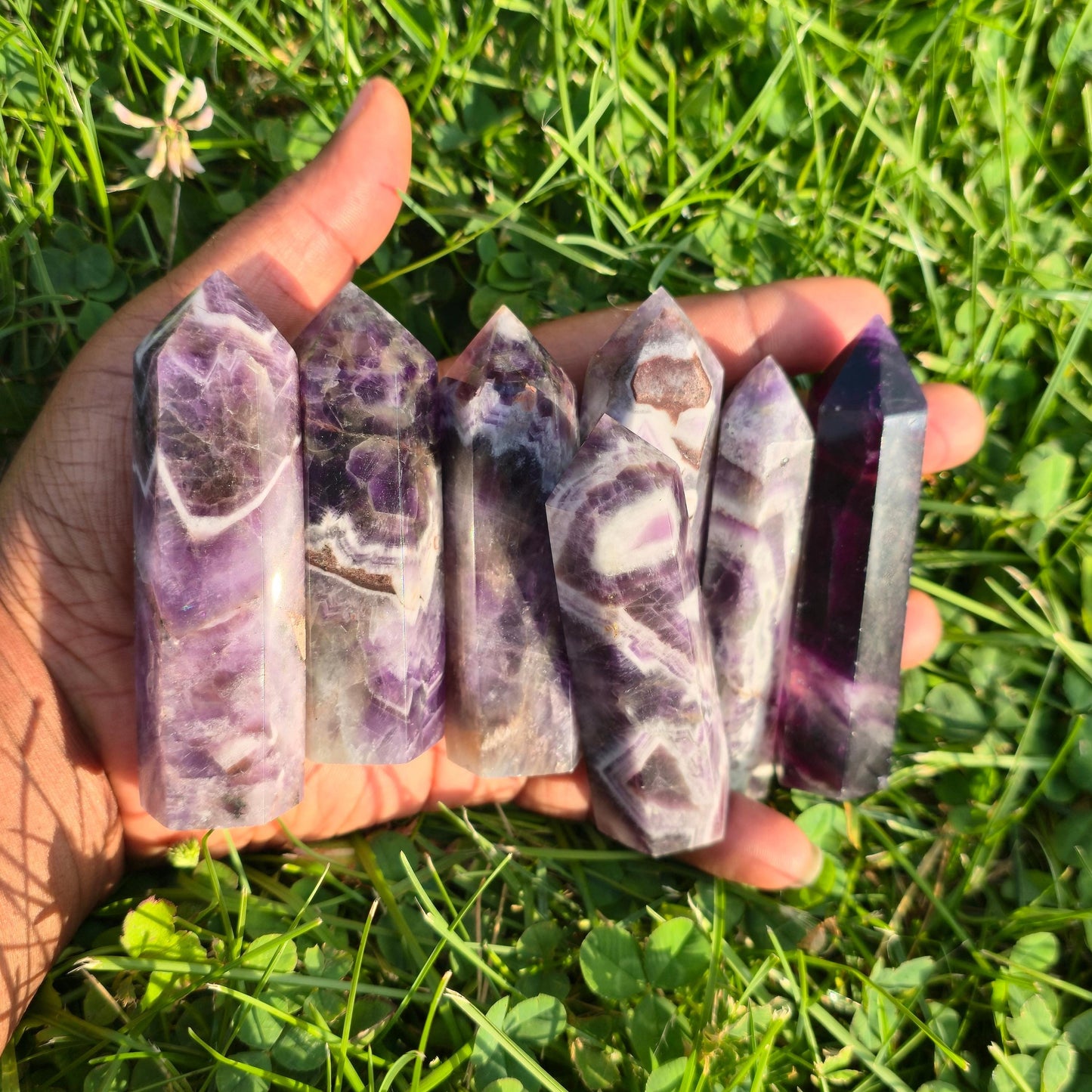 Amethyst Tower Crystal Point: February Birthstone, Natural Purple Stone (60g-100g