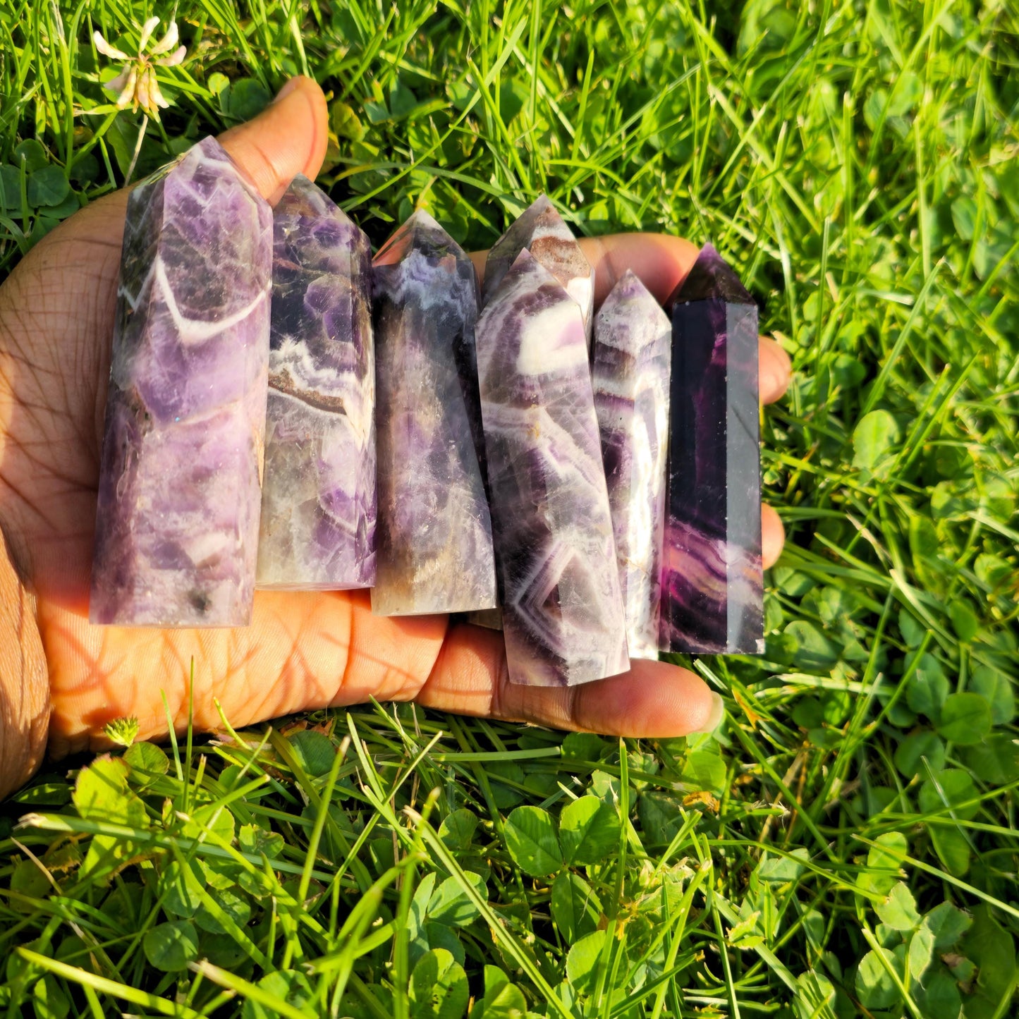 Amethyst Tower Crystal Point: February Birthstone, Natural Purple Stone (60g-100g