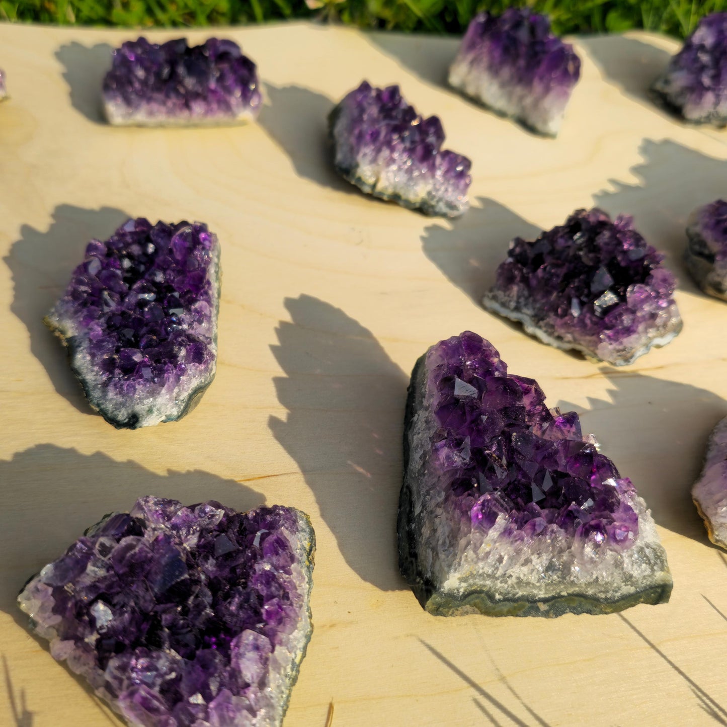 Natural Amethyst Geode Crystal Cluster: February Birthstone 40g-100g Gifts for Friends and Family