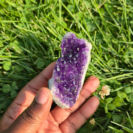 Natural Amethyst Geode Crystal Cluster: February Birthstone 40g-100g Gifts for Friends and Family