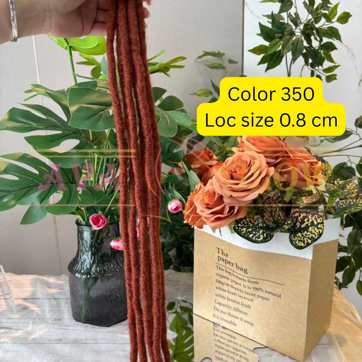 Human Hair Microlocs Extensions: Sisterlocs, Interlocked Locs - Color 27/30/33/99J/613/Salt & Pepper, 0.6cm, 0.8cm,1.0cm
