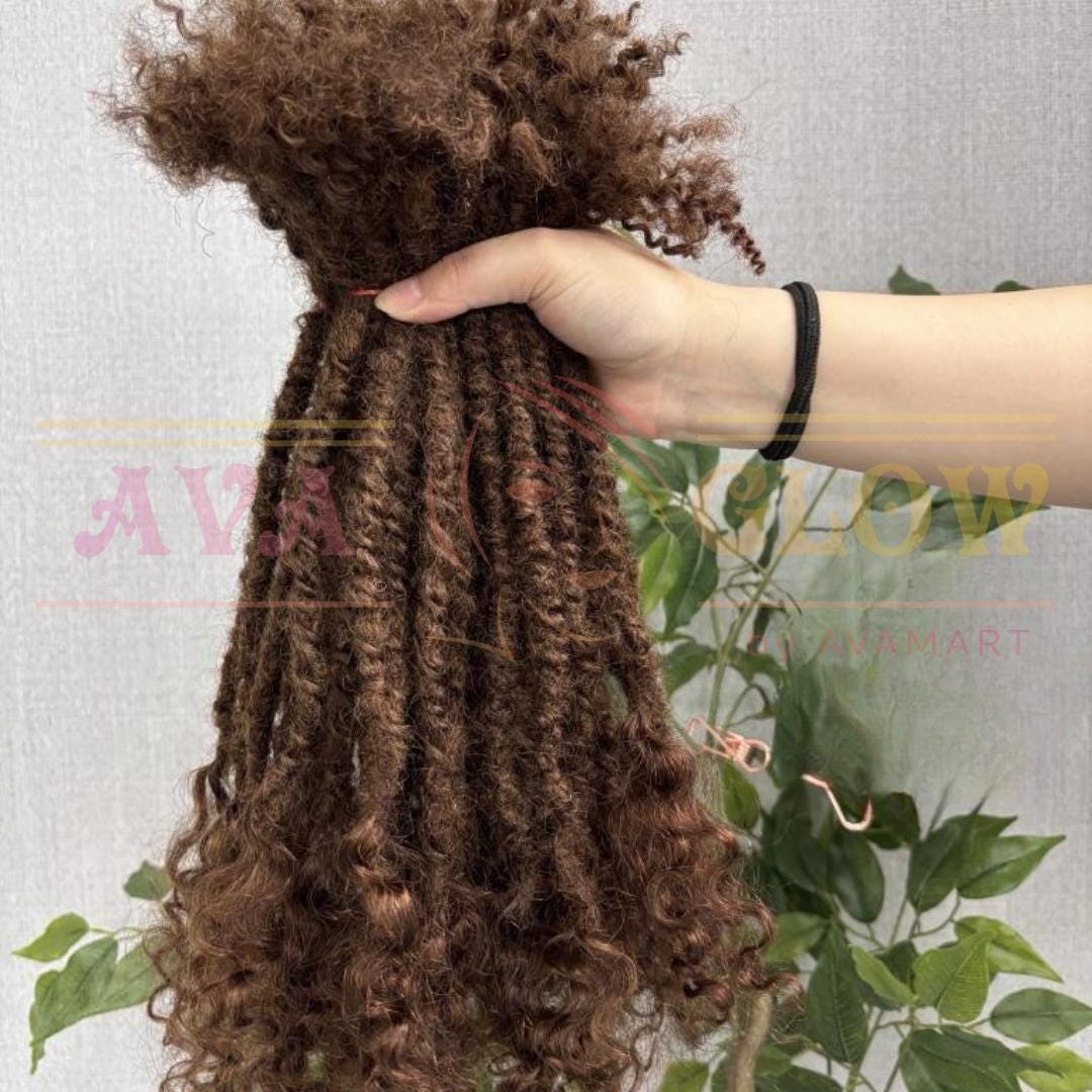 Handmade Textured Human Hair Dreadlock Extensions: Lisa Locs 0.8cm