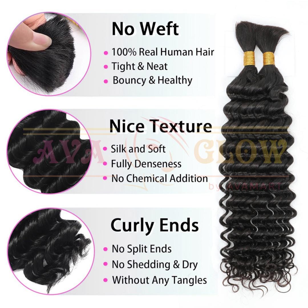 Boho Curls Human Hair Bundles for Braiding, Curly hair for Locs, Deep wave, Pixie Curly, Burmese,Kinki Curly hair extensions 12 to 30 inches
