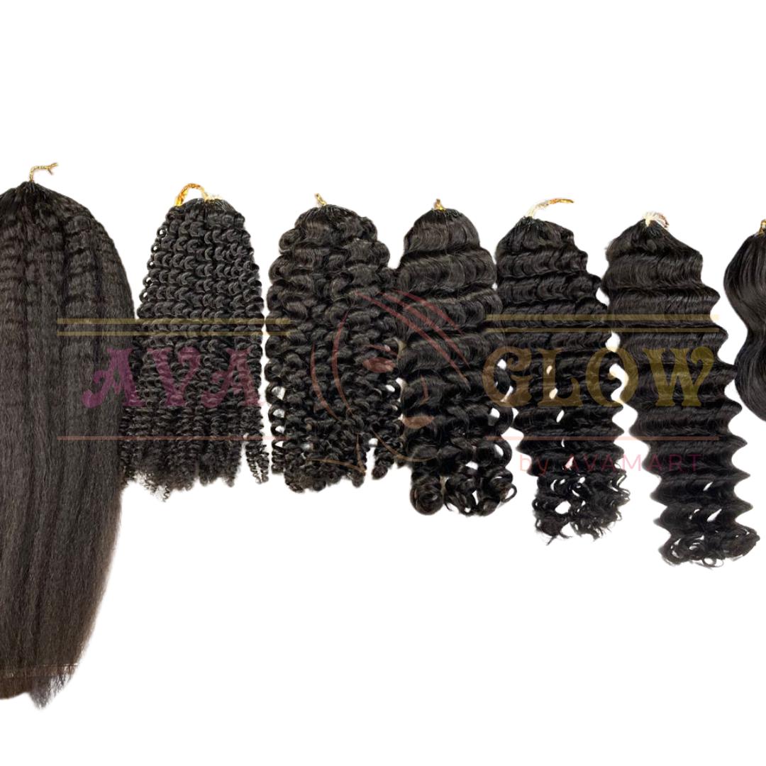 Crochet Human Hair Bundles for Braiding, Curly hair, Deep wave, Pixie Curly, Burmese, Kinki Curly hair extensions 100g 12 to 30 inches