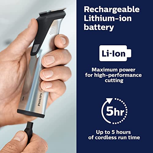 Philips Multigroom Series 7000, Cordless Wet & Dry with 19 Trimming Accessories, DualCut Technology, Lithium-Ion and Storage Bag, MG7770/18
