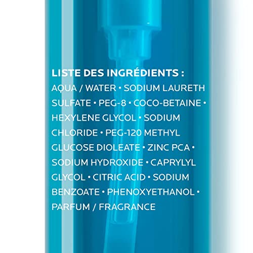 La Roche-Posay Face Wash Cleanser, Effaclar Oily Skin, Acne-Prone Skin Gel, Zinc PCA, Alcohol-Free, Dye-Free, pH Balanced 400ml