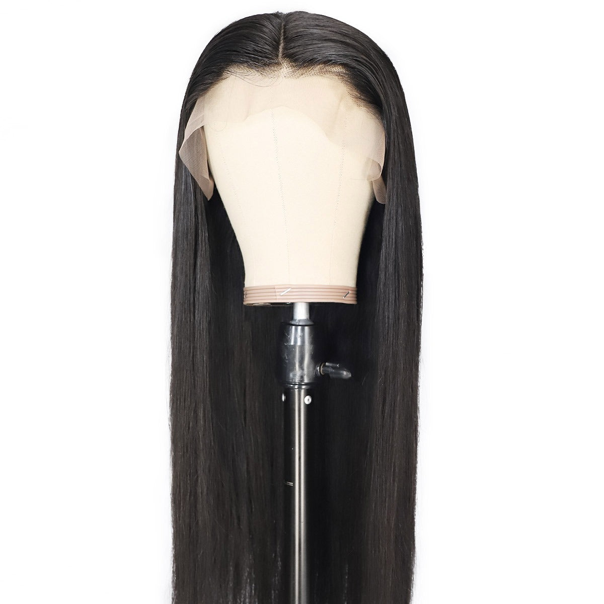 Glueless Human Hair Lace Frontal Straight Hair Pre-Plucked 180% Density Wig