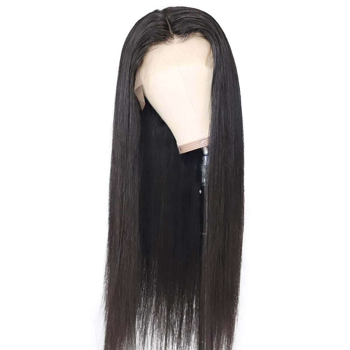 Glueless Human Hair Lace Frontal Straight Hair Pre-Plucked 180% Density Wig