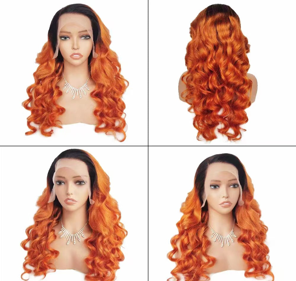 Glueless Human Hair Lace Frontal Loose Wave Pre-Plucked 180% Density Wig