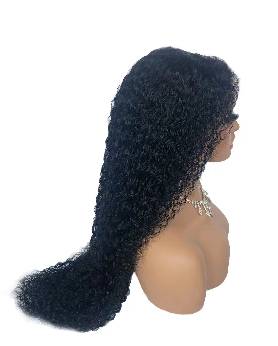 Glueless Human Hair 13*4 Lace Front Jerry Curl Pre-Plucked 180% Density Wig