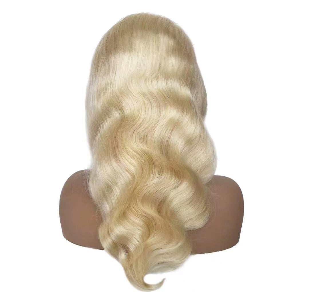 Glueless Human Hair Lace Front Body Wave Pre-Plucked 180% Density Wig