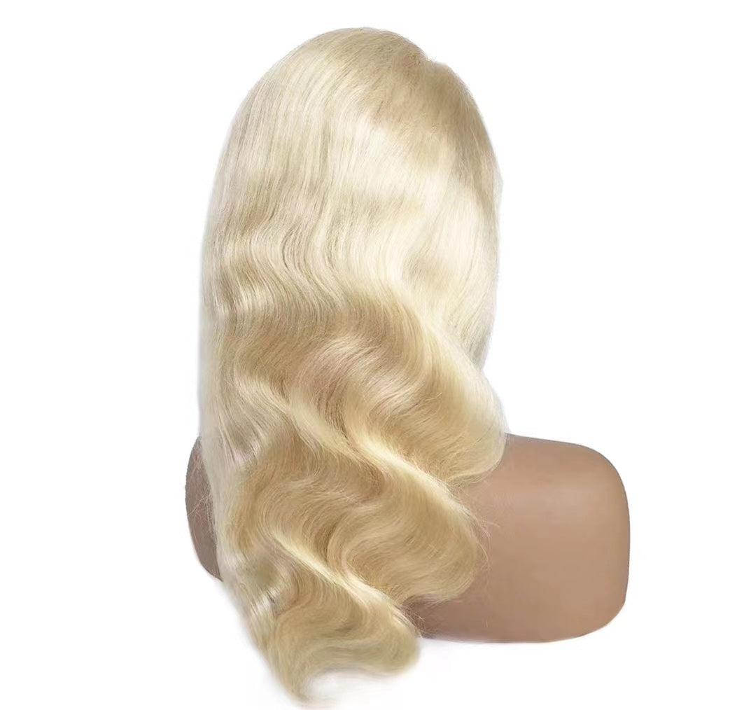 Glueless Human Hair Lace Front Body Wave Pre-Plucked 180% Density Wig