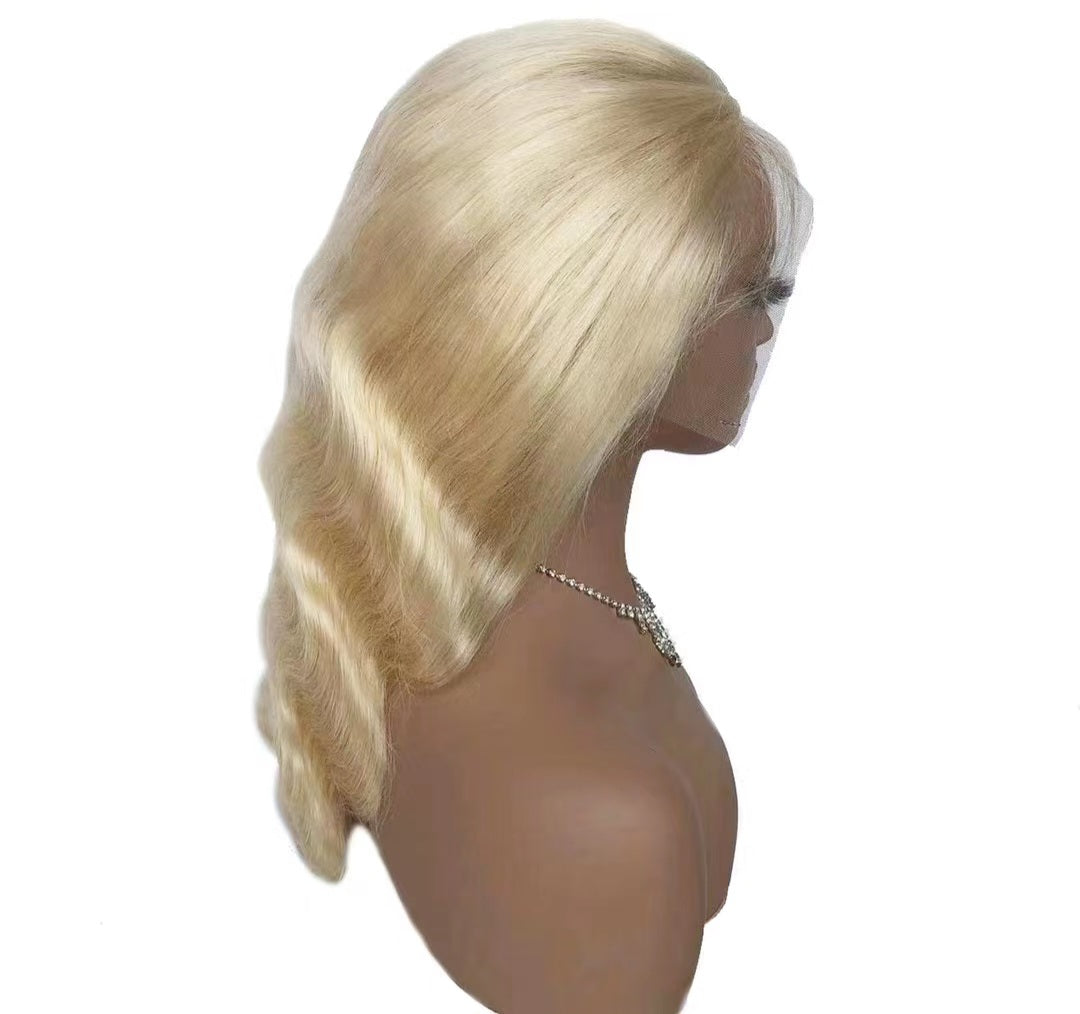 Glueless Human Hair Lace Front Body Wave Pre-Plucked 180% Density Wig