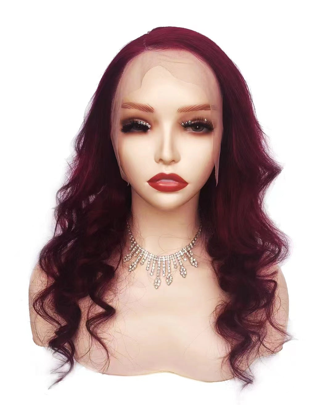 Glueless Human Hair Lace Frontal Loose Wave Pre-Plucked 180% Density Wig