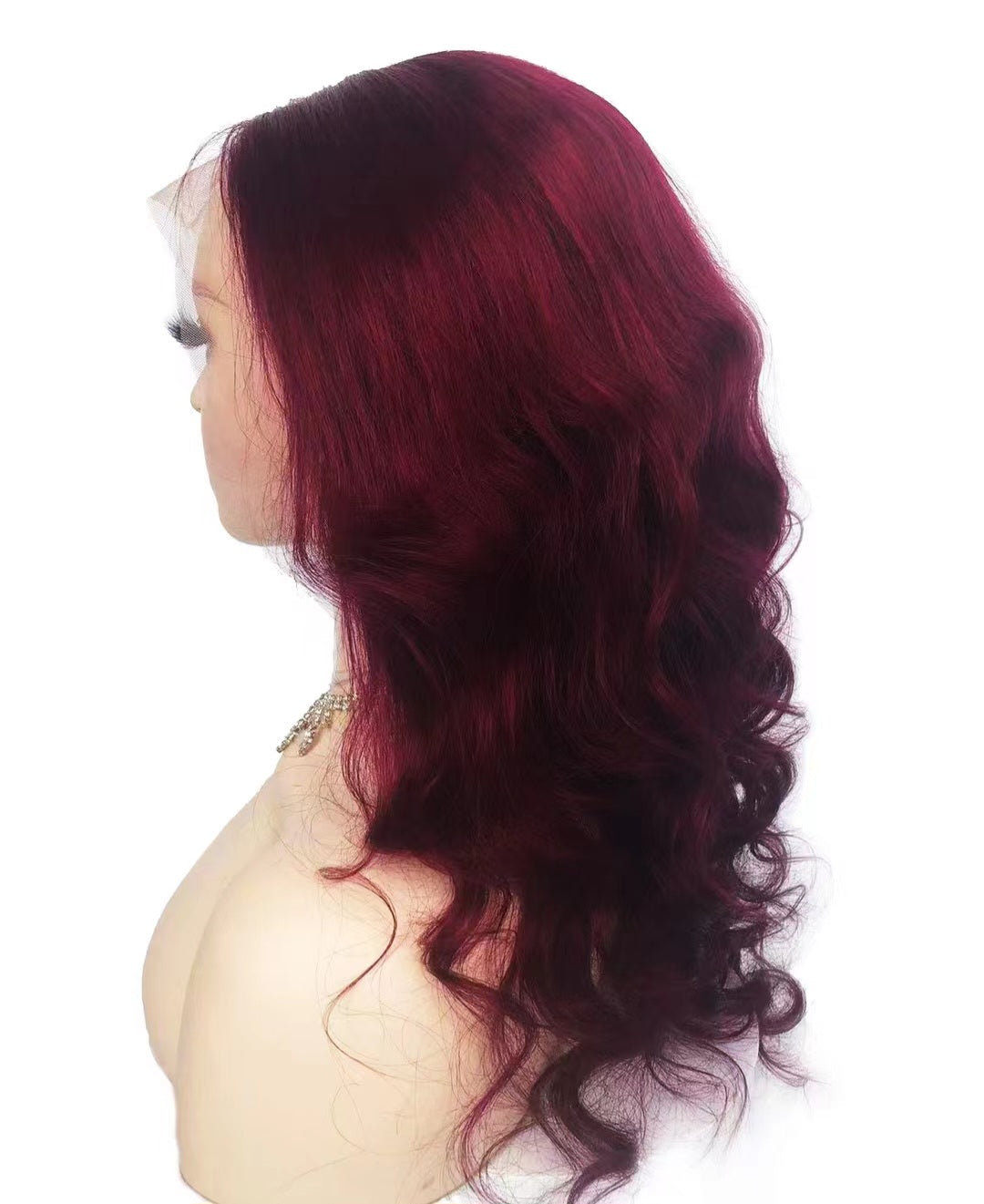 Glueless Human Hair Lace Frontal Loose Wave Pre-Plucked 180% Density Wig