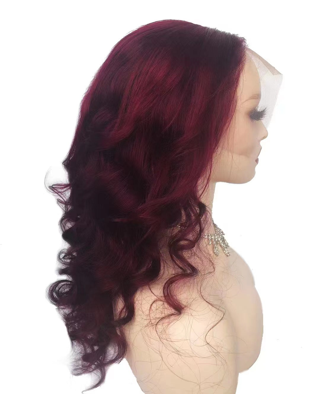 Glueless Human Hair Lace Frontal Loose Wave Pre-Plucked 180% Density Wig