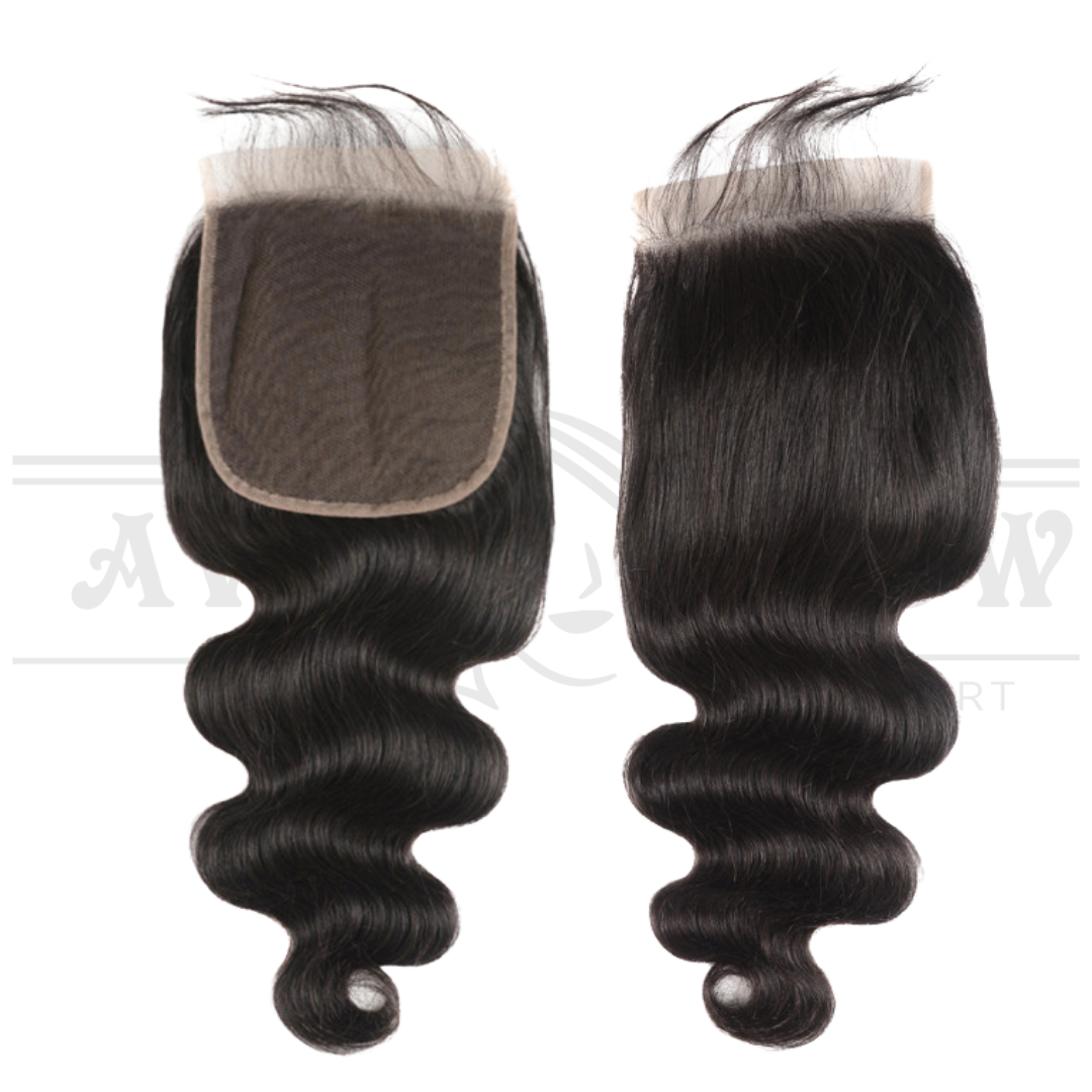 4*4 Body Wave 100% Human Hair Lace Closure