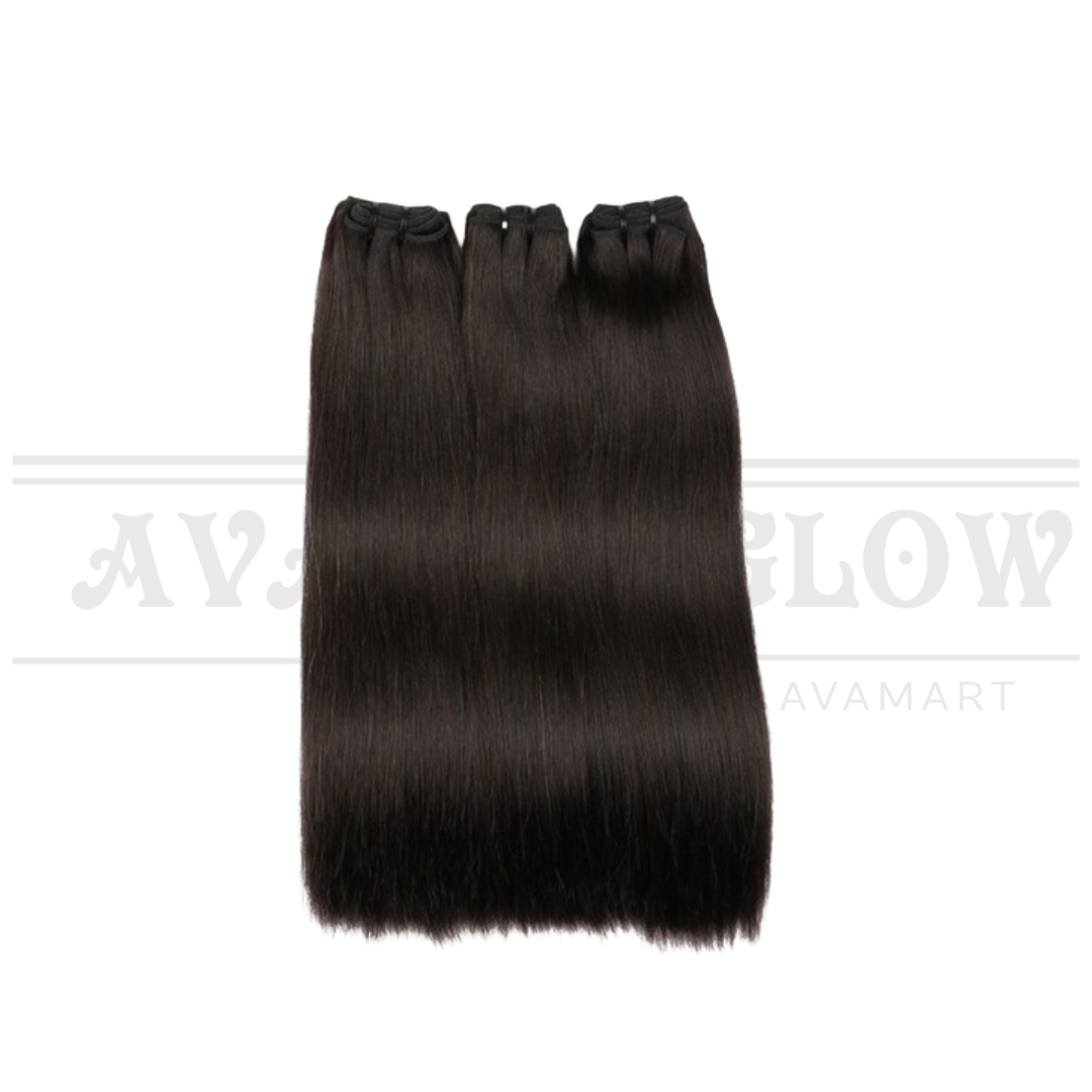 Double Drawn Bone Straight Human Hair